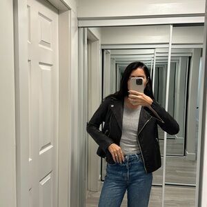 Madewell Black Leather Jacket size XS
